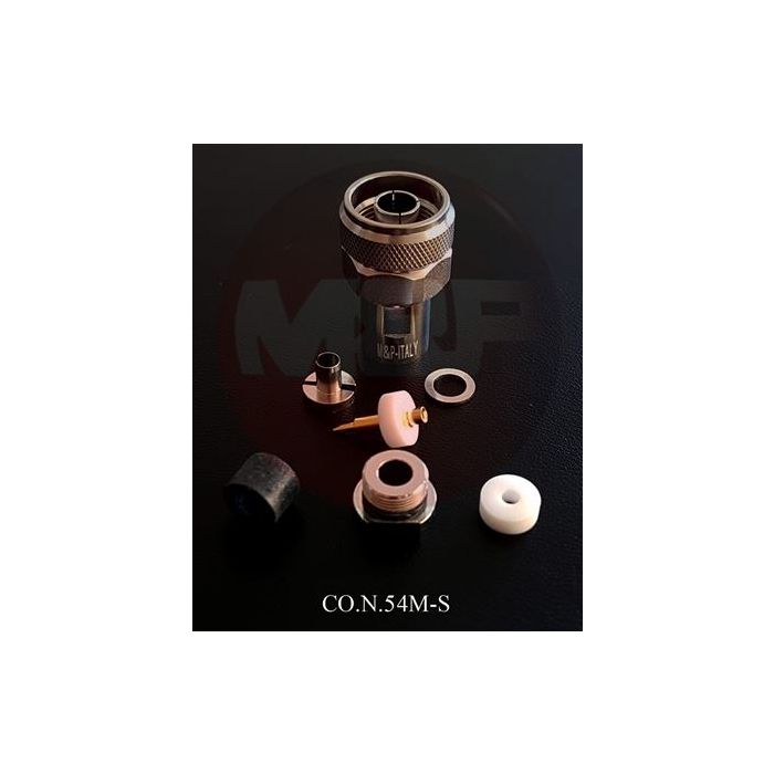 Messi & Paoloni N Male Solder Enhanced Connector for 5.4mm / .212" cables (2-Pack)