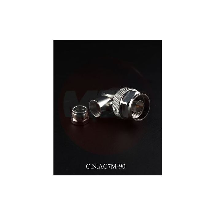 Messi & Paoloni N Male Right Angle Solder Connector for 7.3mm / .287" cables