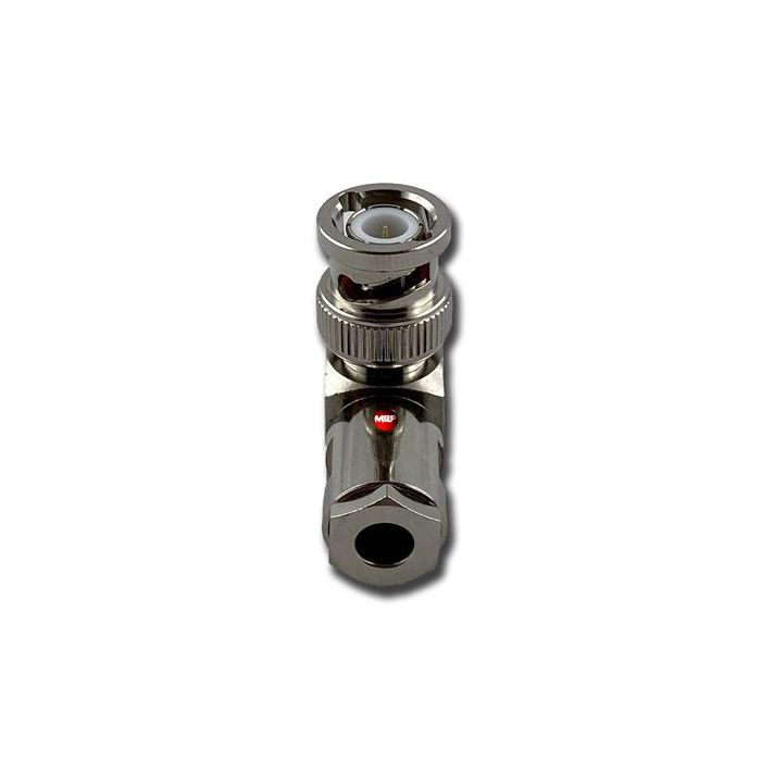 Messi & Paoloni BNC Male Right Angle Solder Connector for 5.4mm / .212" cables