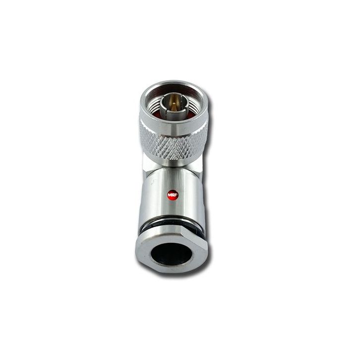 Messi & Paoloni N Male Right Angle Solder Connector for 5.4mm / .212" cables