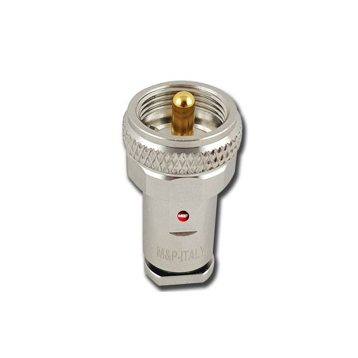 Messi & Paoloni EVOlution UHF Male (PL259) Solder Enhanced Connector for POTA-FLEX 6mm / .236" Cables (1-Pack)