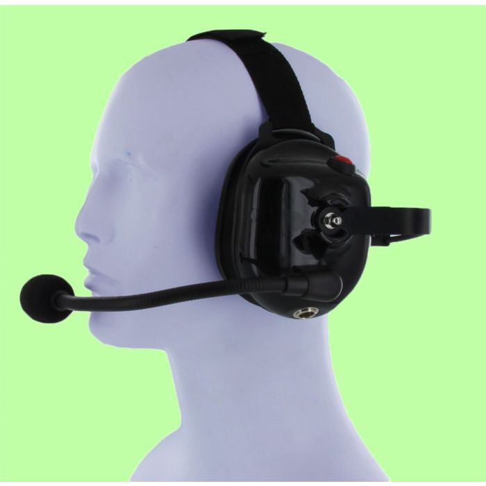 XLT HS500 Heavy Duty Dual Muff Headset with PTT and Mic