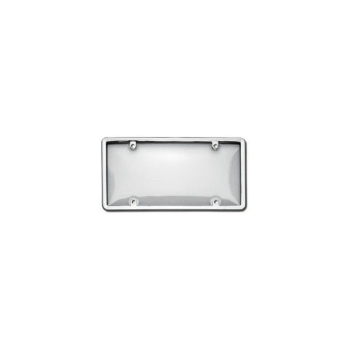 Chrome Plastic Plate Frame w/ Cover - 60310
