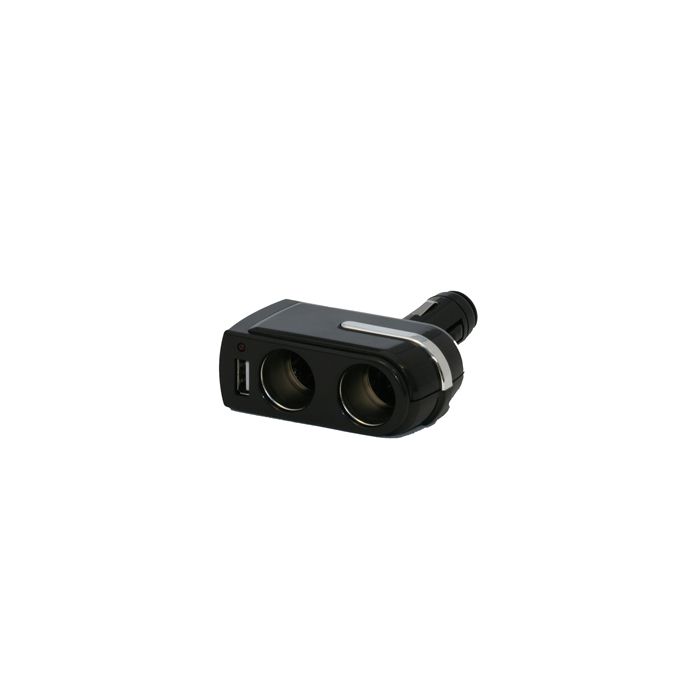 XLT Two Port Cigarette Lighter Adapter with USB Port CA250
