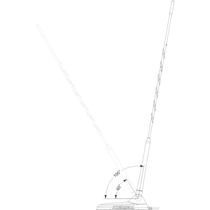 President NEW VIRGINIA 26-28 MHz Dual Helical Antenna