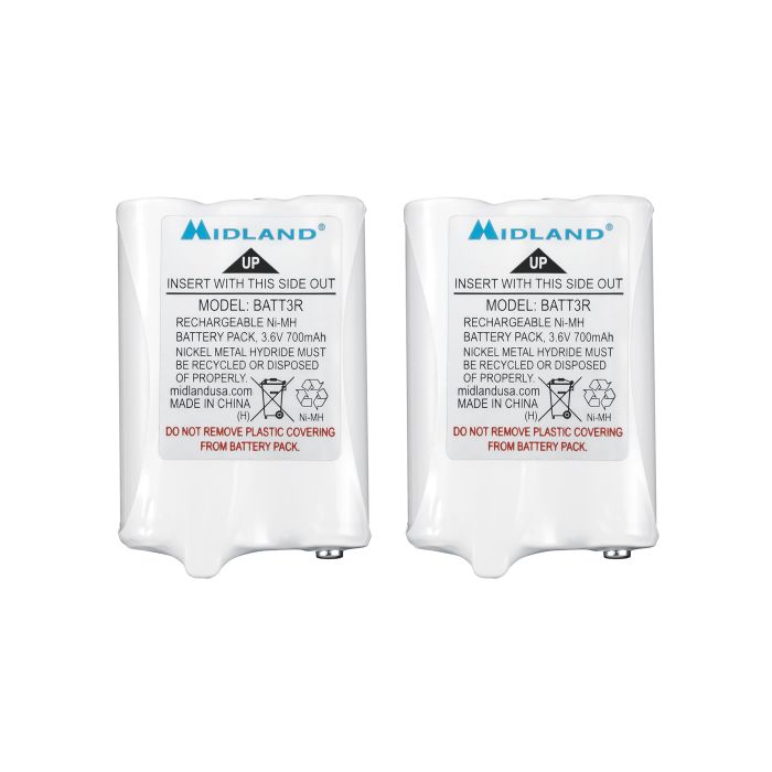 Midland Rechargeable Batteries For T50 / T60 / LXT600 Series (2-Pack BATT3R / AVP14)