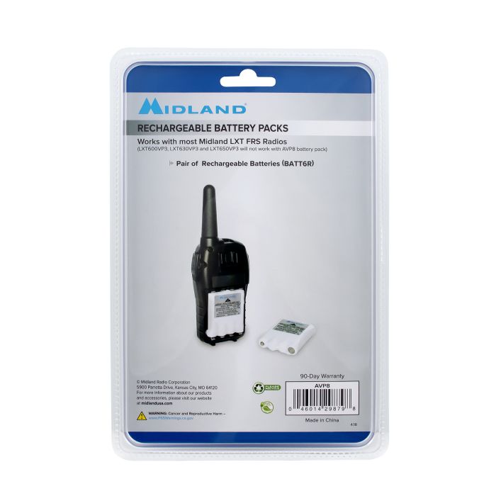 Midland AVP8 Rechargeable Battery Packs