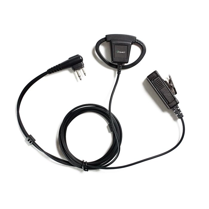 Impact Platinum P2W-D1 2-Wire Adjustable Rubber D-Ring Earpiece