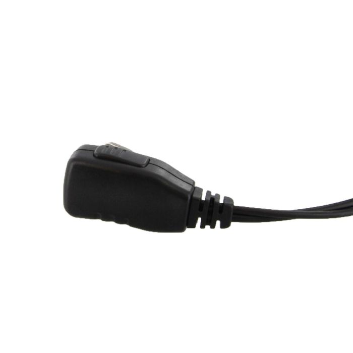 XLT EB310B C-Ring Swivel Earpiece with Lapel PTT Microphone (Braided Cable)