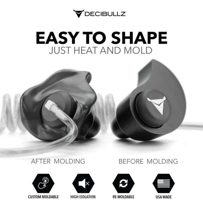 Decibullz Custom Molded Acoustic Tube Earpiece Adapter with Isolation