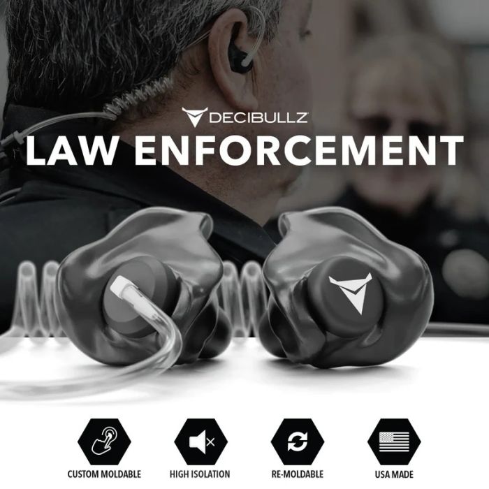 Decibullz Custom Molded Acoustic Tube Earpiece Adapter with Isolation