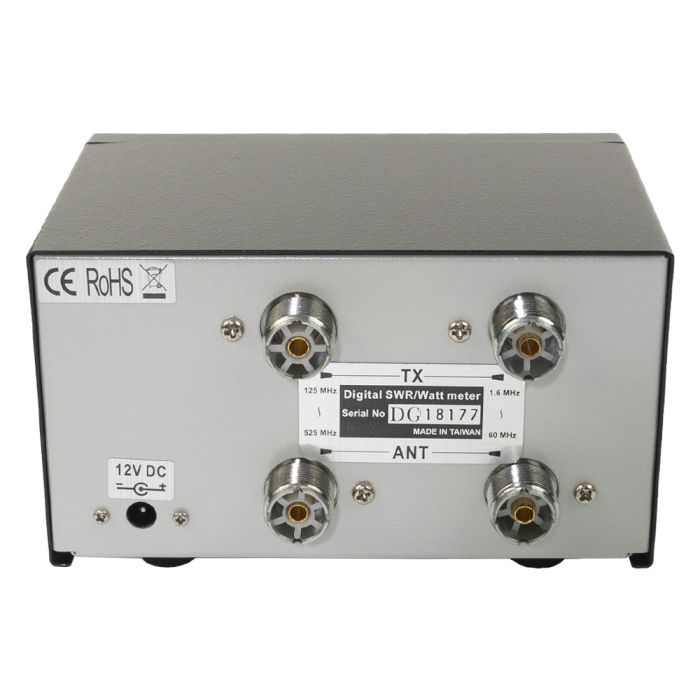 Nissei DG-503 Digital SWR and Power Meter for Analog and Digital Radios (1.6-60 MHz / 125-525 MHz, 200 Watts)