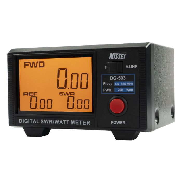Nissei DG-503 Digital SWR and Power Meter for Analog and Digital Radios (1.6-60 MHz / 125-525 MHz, 200 Watts)