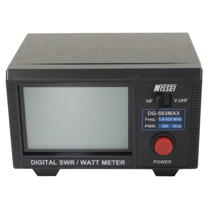 Nissei DG-503MAX Digital SWR and Power Meter for Analog and Digital Radios (1.6-60 MHz / 125-525 MHz, 200 Watts)