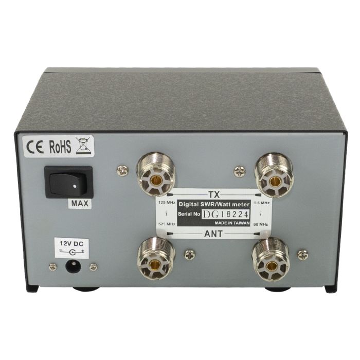 Nissei DG-503MAX Digital SWR and Power Meter for Analog and Digital Radios (1.6-60 MHz / 125-525 MHz, 200 Watts)