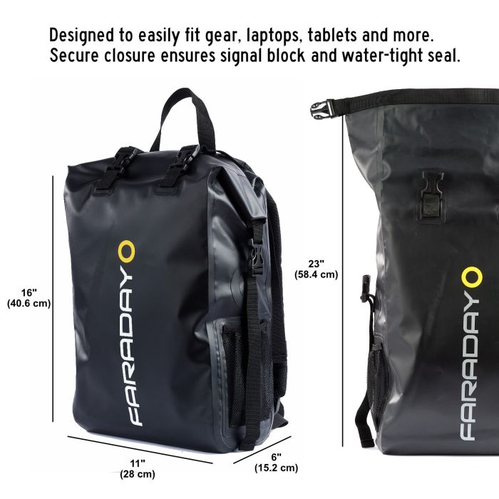 Faraday Dry Bag Backpack (Stealth Black)