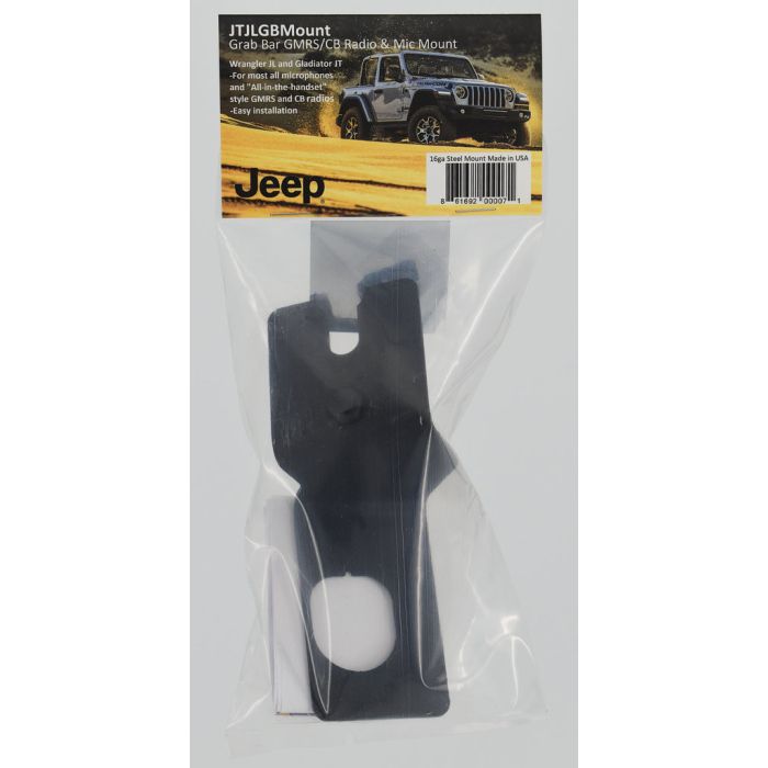 Jeep Grab Bar Microphone and Two-Way Radio Mount (for JT Gladiator and JL Wrangler)