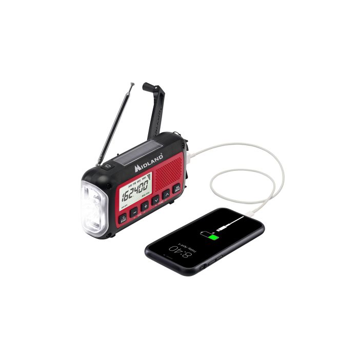 Midland ER40 Emergency Crank Weather Alert Radio w/ Flashlight