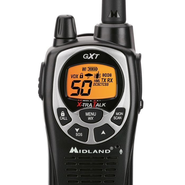 Midland GXT1000VP4 GMRS Radios With Headsets and Charger