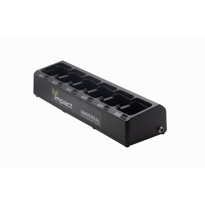 Impact IMPC-6AC/DC 6 Bank Universal Rapid Two-Way Radio Battery Charger With USB