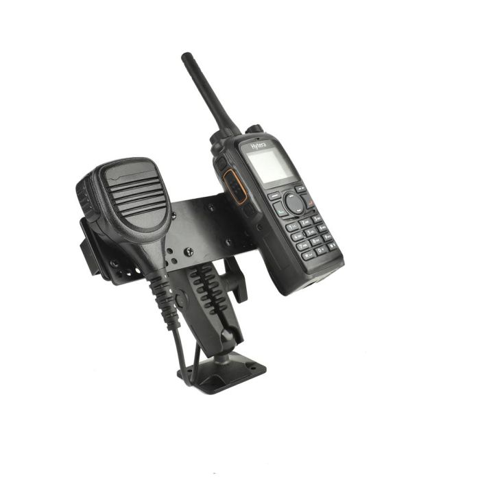 Lido Radio LM-500-BASE Heavy Duty Drill Base Mount With HT Speaker Mic Holder