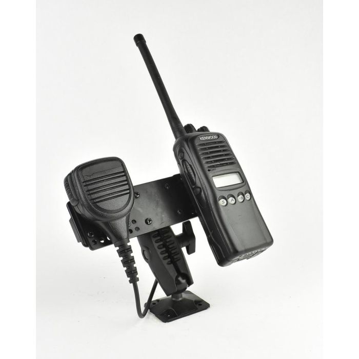 Lido Radio LM-500-BASE Heavy Duty Drill Base Mount With HT Speaker Mic Holder