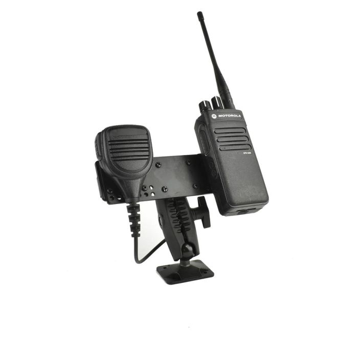 Lido Radio LM-500-BASE Heavy Duty Drill Base Mount With HT Speaker Mic Holder