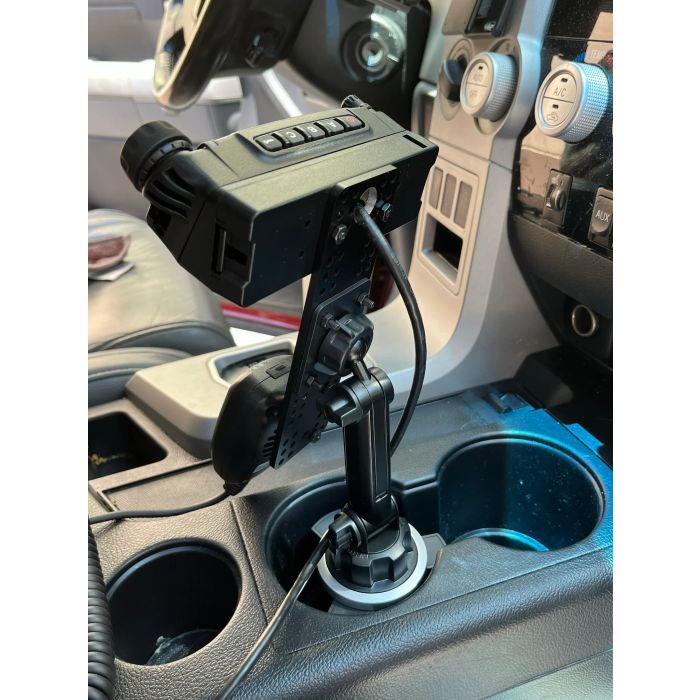 Lido Radio LM-803-EXT-17 Cup Holder Mount with Mic Holder for Wouxun KG-1000G