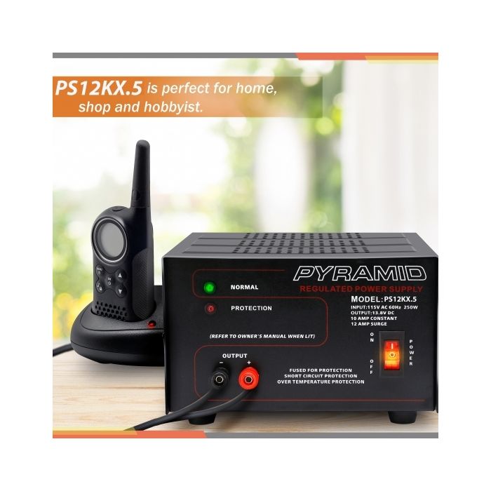 Pyramid PS12KX Bench Power Supply AC-to-DC Power Converter (10 Amp)