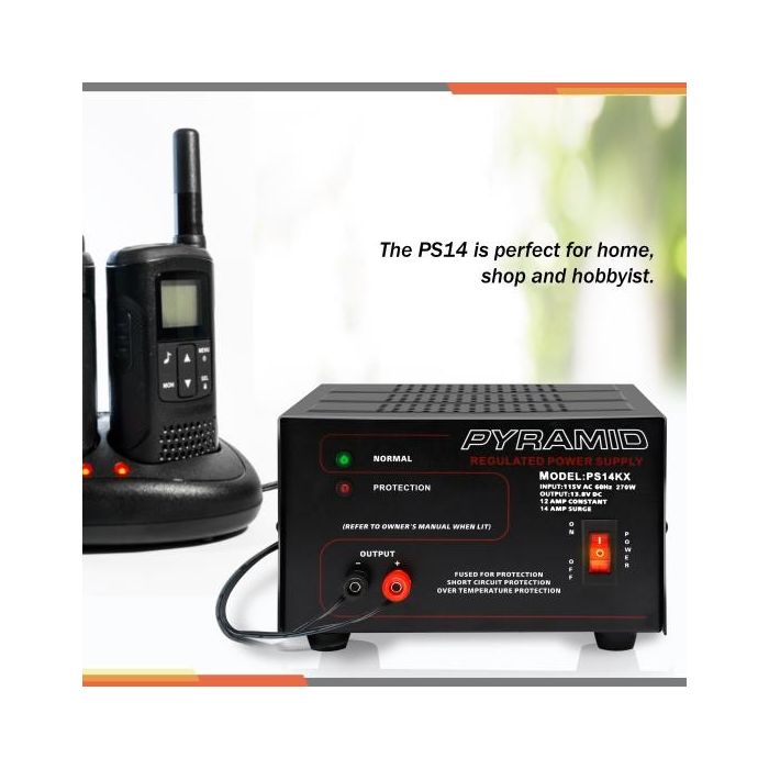 Pyramid PS14KX Bench Power Supply AC-to-DC Power Converter (12 Amp)
