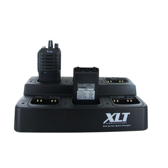 XLT 6-Unit Multi-Charger For Icom BP-265 (F3001 / F4001 / F3210D / F4210D / T70A / V80)