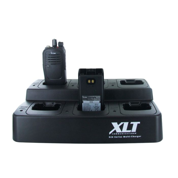 XLT 6-Unit Multi-Charger For Icom BP-279/BP-280 (F1000/F2000/F1000D/F2000D)