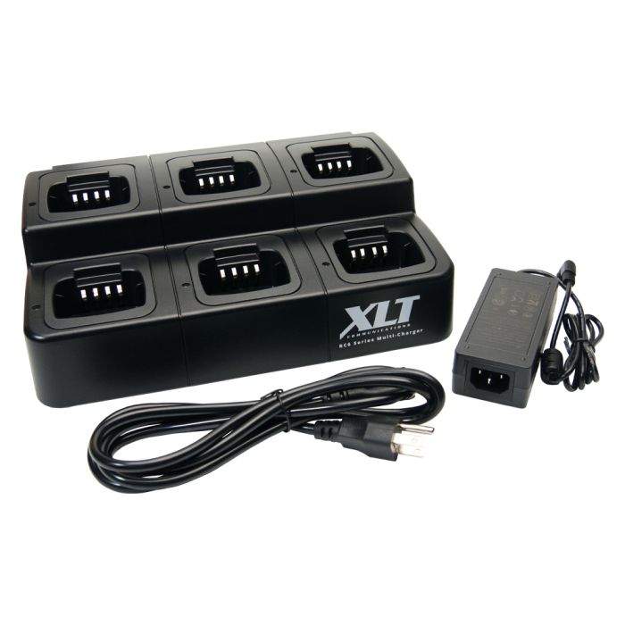 XLT 6-Unit Multi-Charger For Motorola CP100d/CP185 Radios