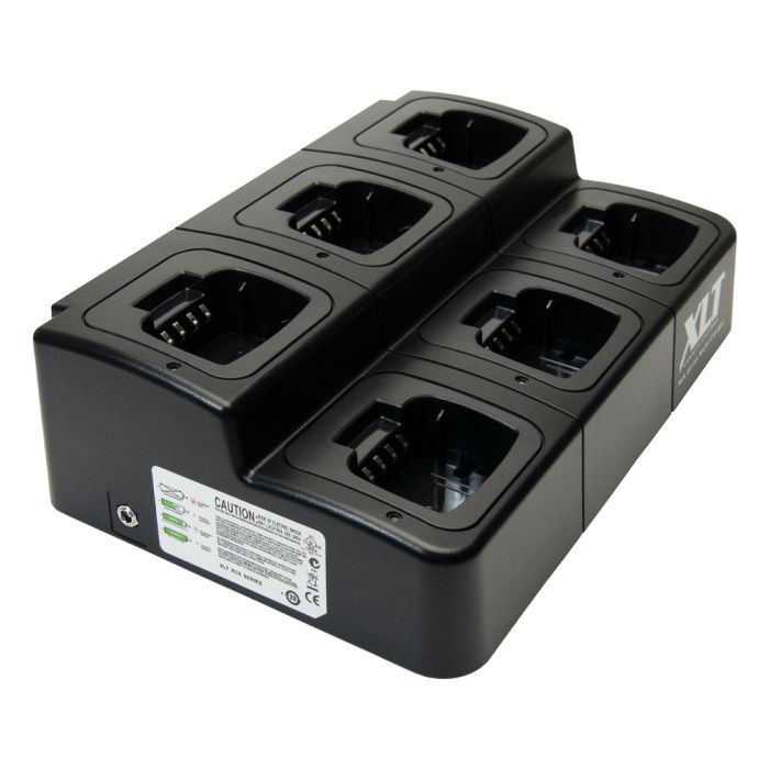 XLT 6-Unit Multi-Charger For Motorola CP100d/CP185 Radios