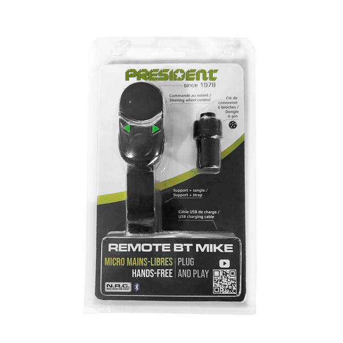 President Remote BT Mike Bluetooth Steering Wheel Microphone For 6 Pin Radios