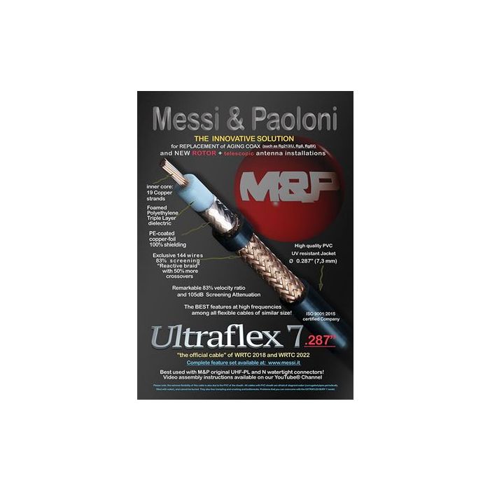 Messi & Paoloni Ultraflex 7 Premium Coax Cable - Custom Length (per foot)