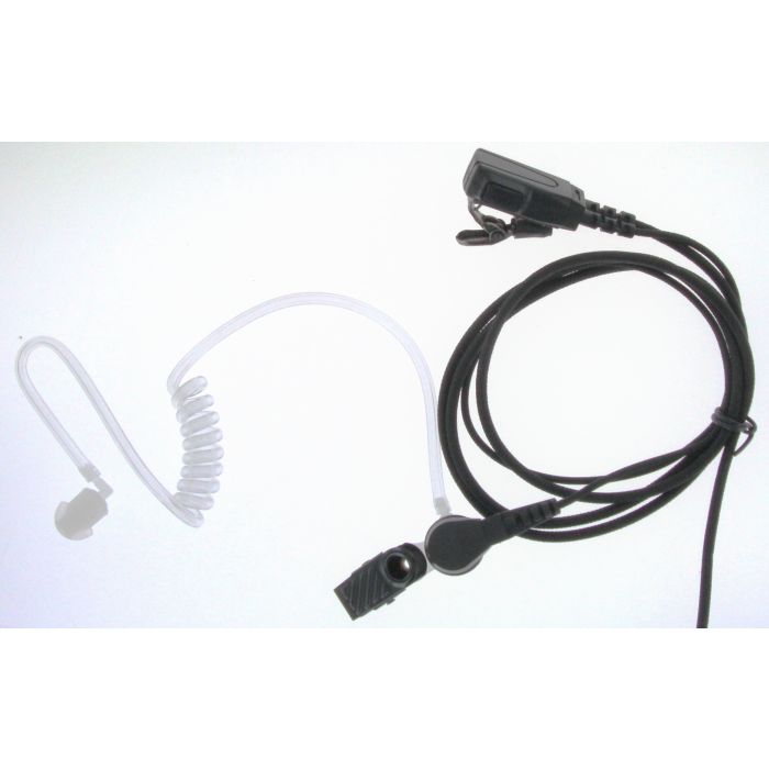 XLT SE110B Surveillance Earpiece with PTT Microphone (Braided Cable)
