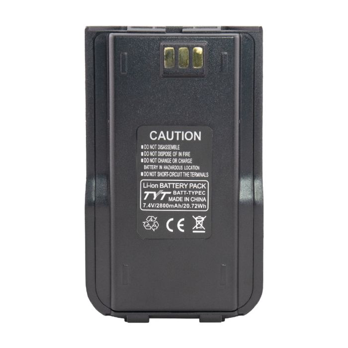 TYT Rechargeable Battery w/ USB-C For MD-380 / MD-UV380 Series Radios (2800 mAh)