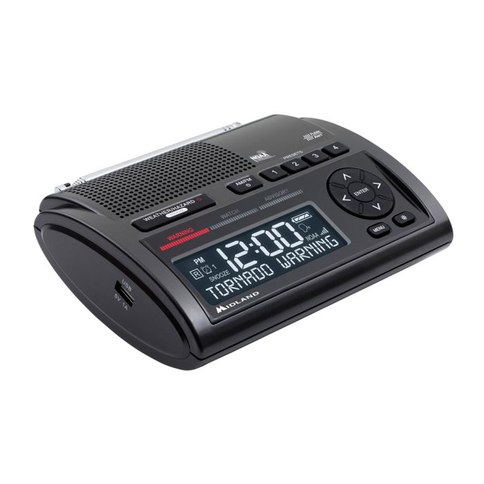 Midland WR400 Deluxe NOAA Weather Radio w/Alarm Clock