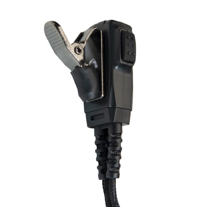 XLT SE110B Surveillance Earpiece with PTT Microphone (Braided Cable)