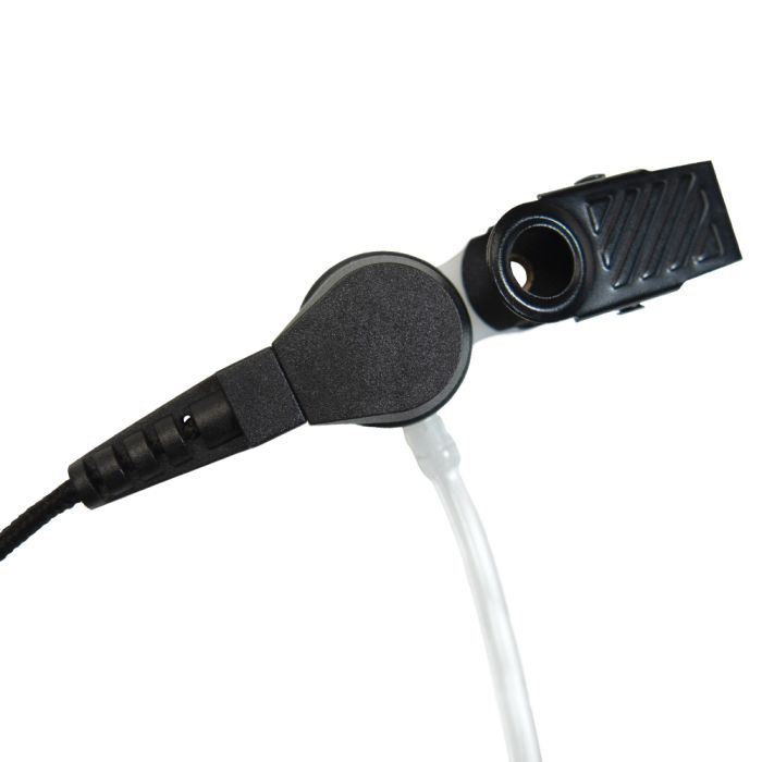 XLT SE110B Surveillance Earpiece with PTT Microphone (Braided Cable)