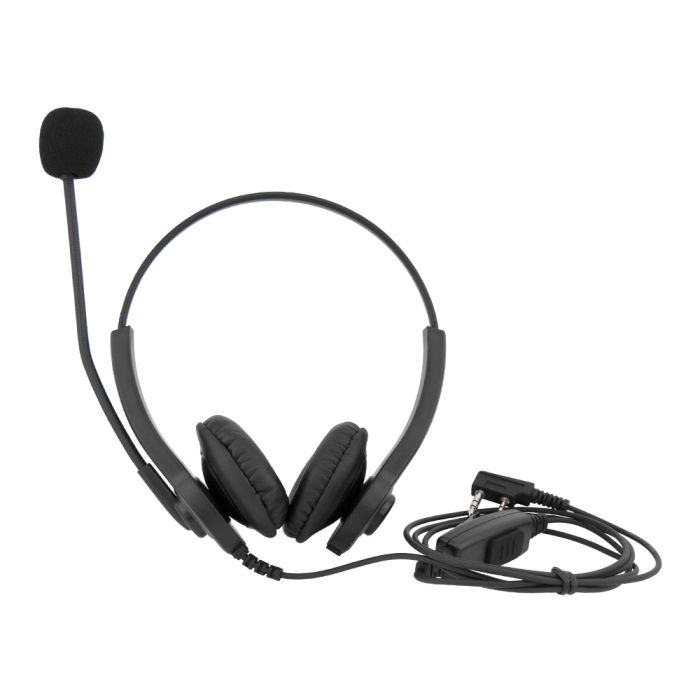 XLT HS280 Lightweight Dual Muff Headset w/ PTT and Boom Microphone