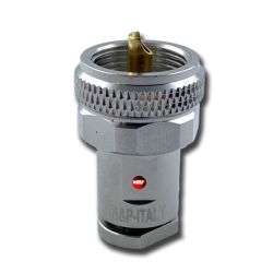 Messi & Paoloni UHF Male (PL259) Solder Enhanced Connector for 5.4mm / .212" cables (2-Pack)